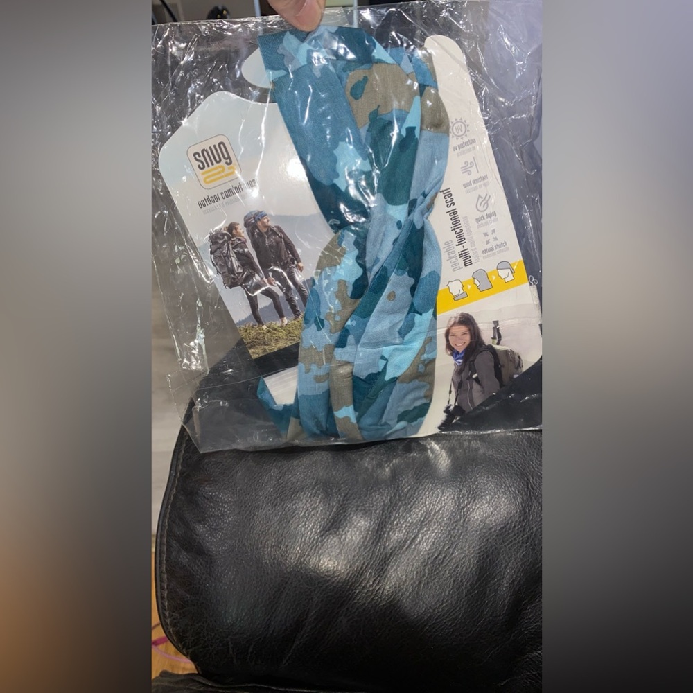 Snug. Outdoor comfort wear accessory. Package multifunctional scarf brand new